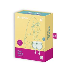 CONJUNTO DE 2 COPAS MENSTRUALES FEEL GOOD SATISFYER VERDE OSCURO
