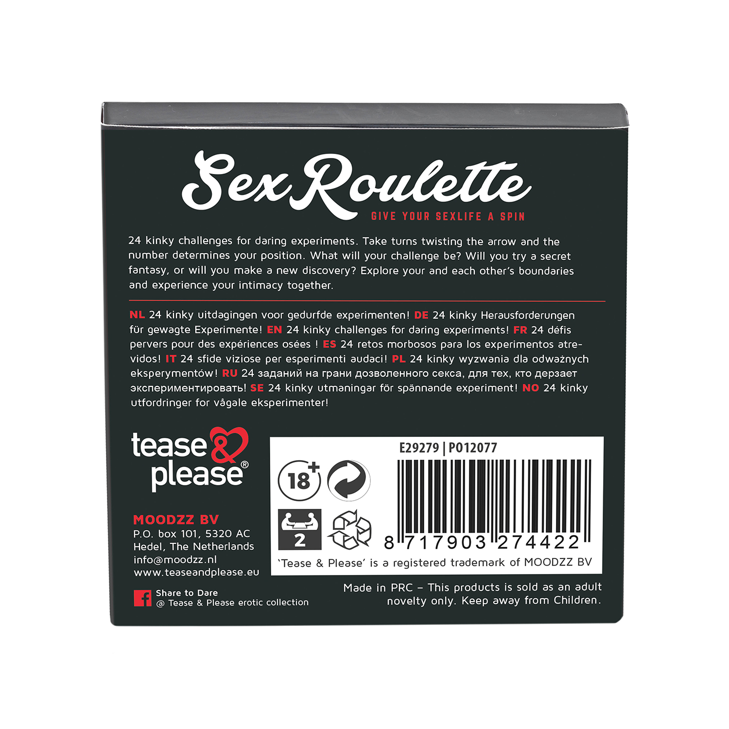 JUEGO SEX ROULETTE KINKY NL-DE-EN-FR-ES-IT-PL-RU-SE-NO - Imagen 4