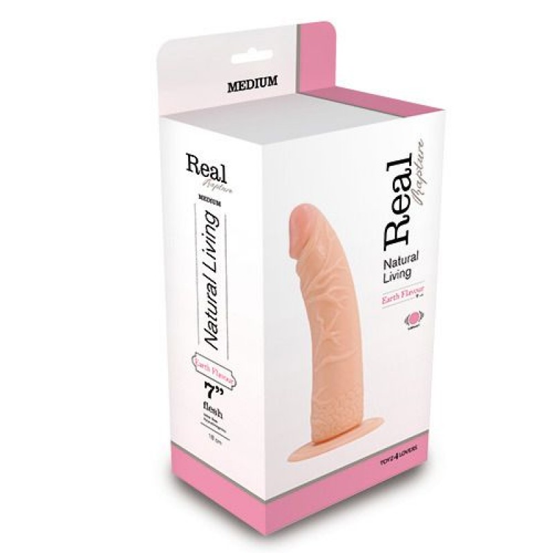 VIBRADOR REALÍSTICO REAL RAPTURE EARTH FLAVOUR 7'' BLANCO - Imagen 3