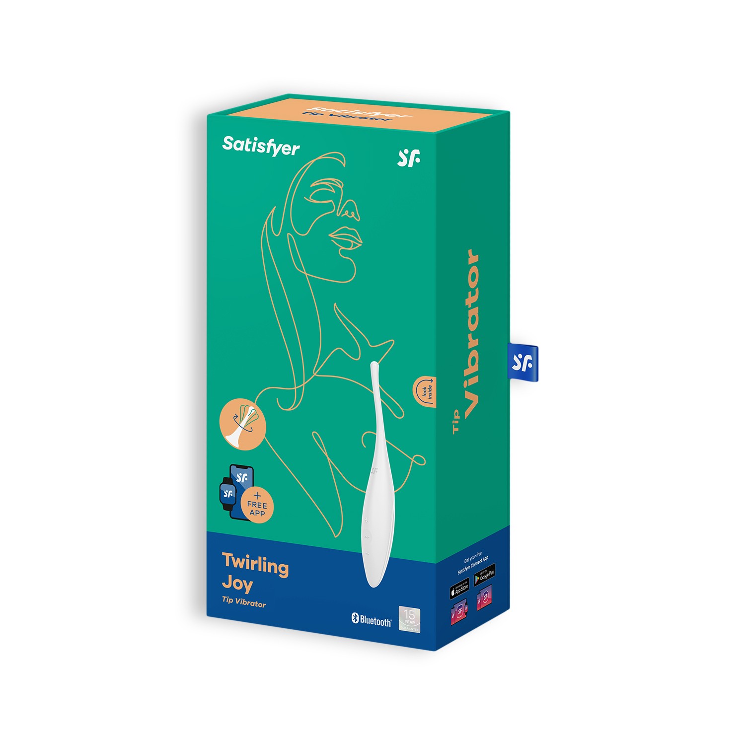 VIBRADOR TWIRLING JOY CON APP SATISFYER BLANCO - Imagen 6