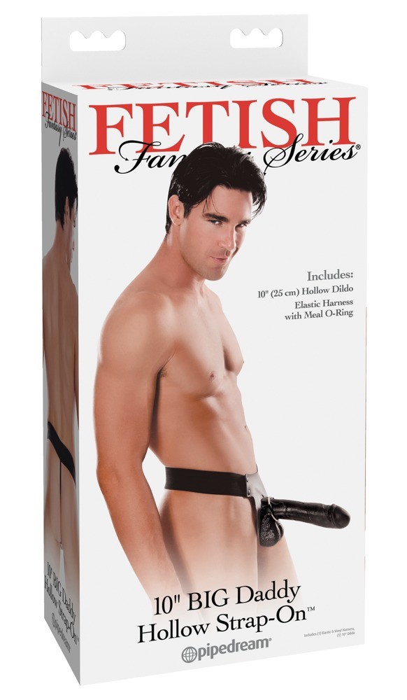 STRAP-ON HUECO 10'' BIG DADDY HOLLOW FETISH FANTASY SERIES BLACK - Imagen 4
