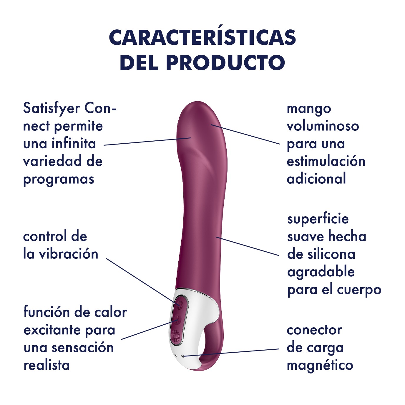 VIBRADOR BIG HEAT CON APP SATISFYER - Imagen 10