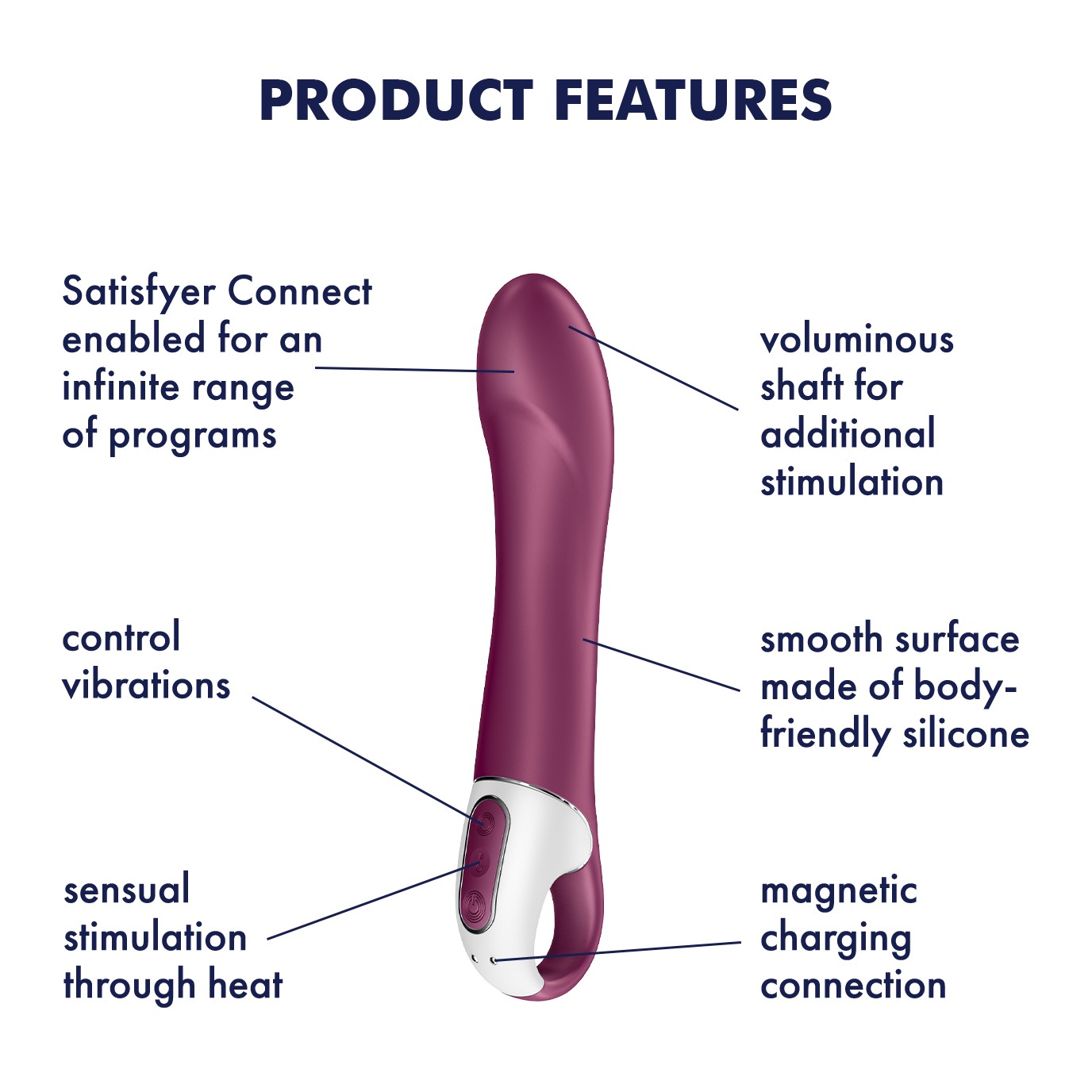 VIBRADOR BIG HEAT CON APP SATISFYER - Imagen 11