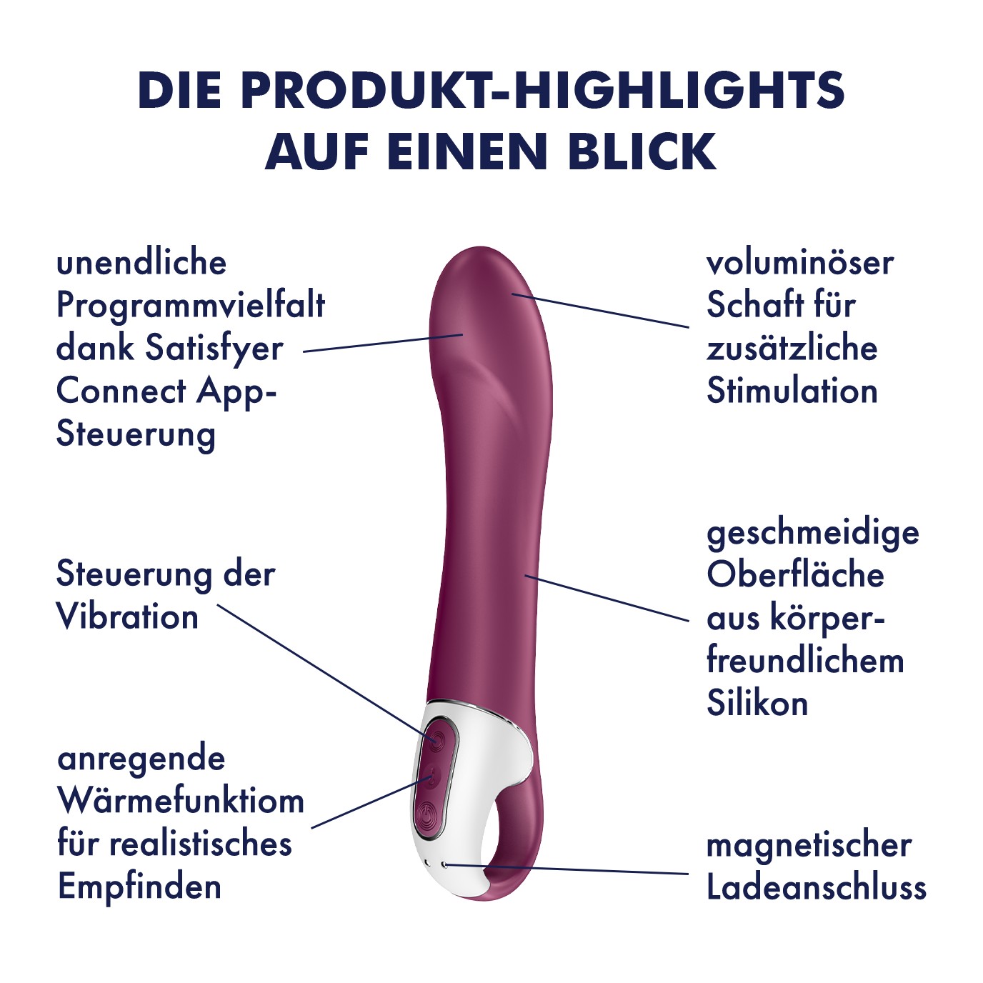 VIBRADOR BIG HEAT CON APP SATISFYER - Imagen 12