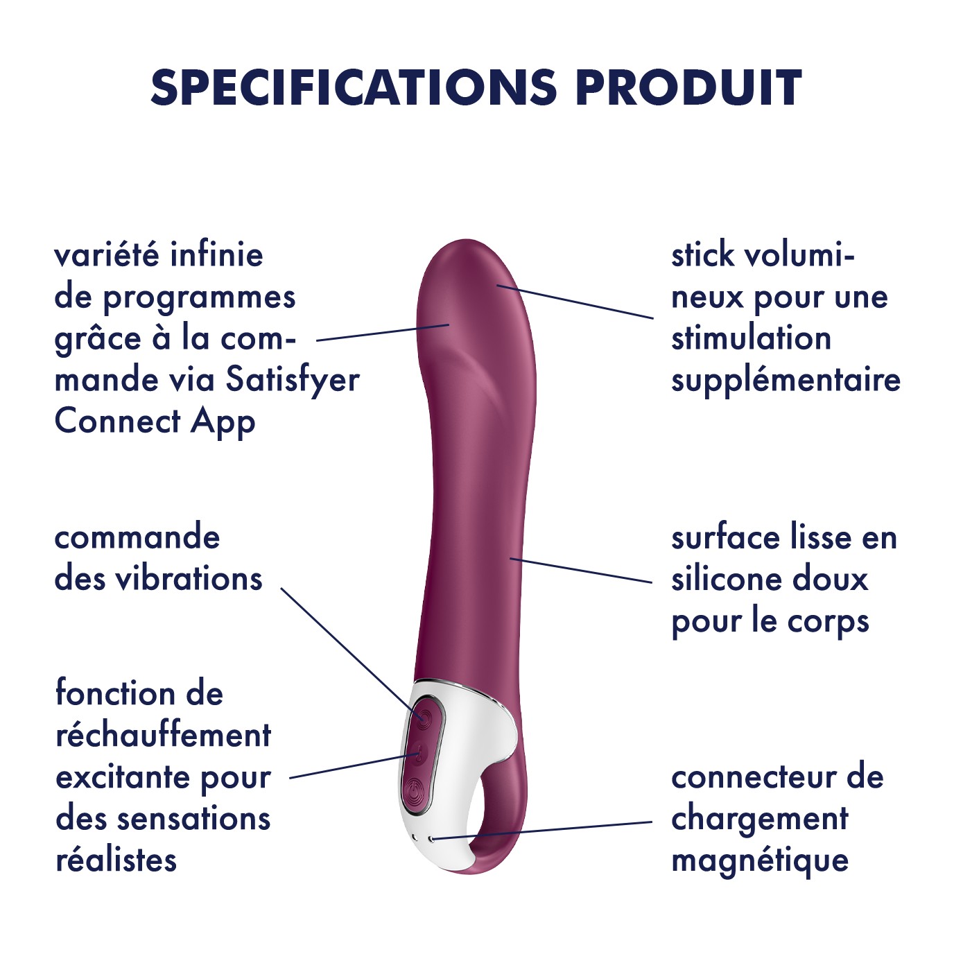 VIBRADOR BIG HEAT CON APP SATISFYER - Imagen 13