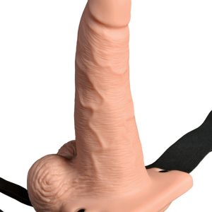 ARNÉS CON DILDO HUECO RECARGABLE 6" HOLLOW RECHARGEABLE STRAP-ON CON MANDO FETISH FANTASY SERIES