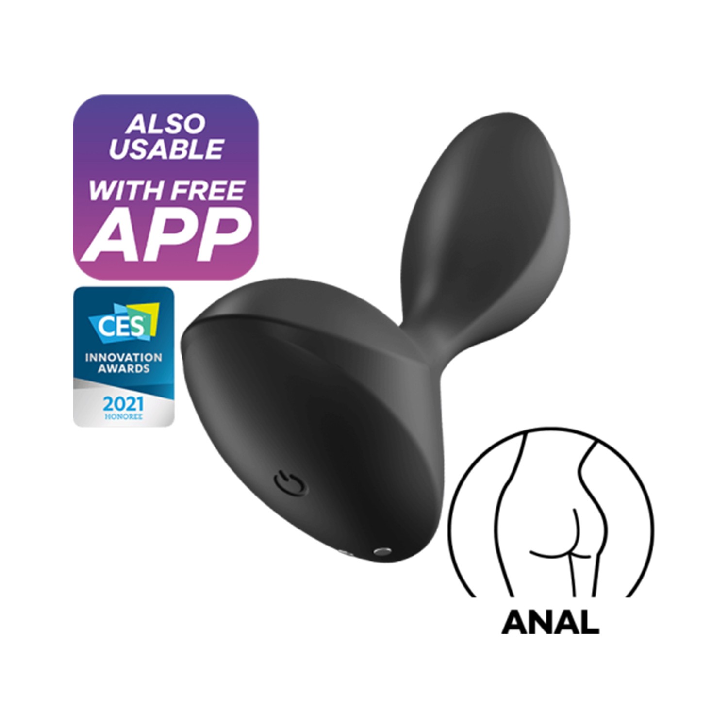 PLUG ANAL SWEET SEAL NEGRO SATISFYER - Imagen 6