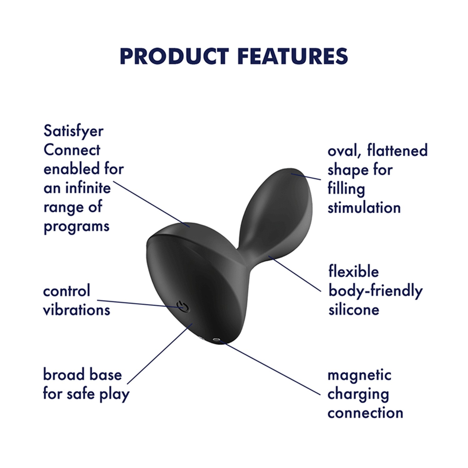 PLUG ANAL SWEET SEAL NEGRO SATISFYER - Imagen 3