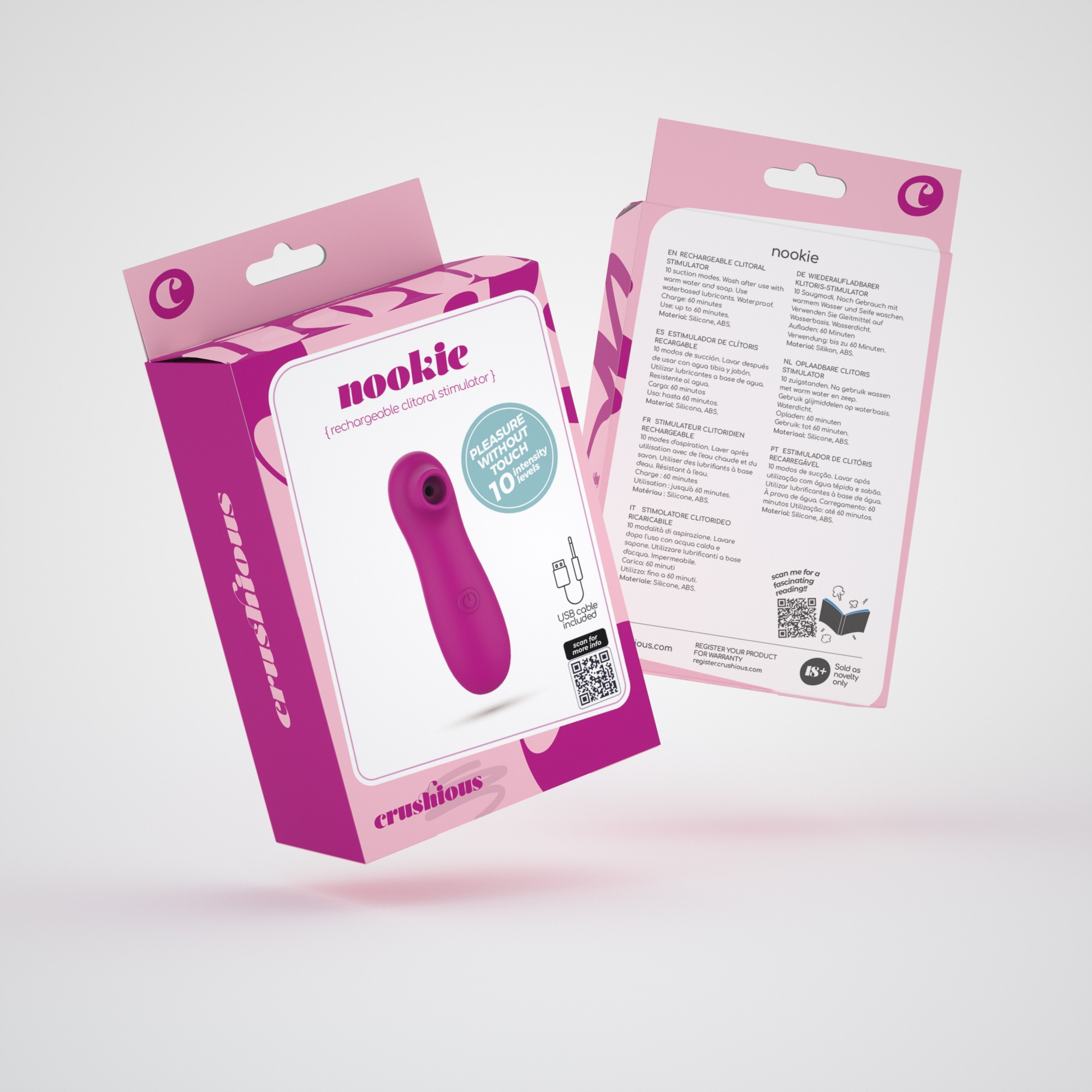 NOOKIE ESTIMULADOR CLITORIANO RECARGABLE CRUSHIOUS - Imagen 9