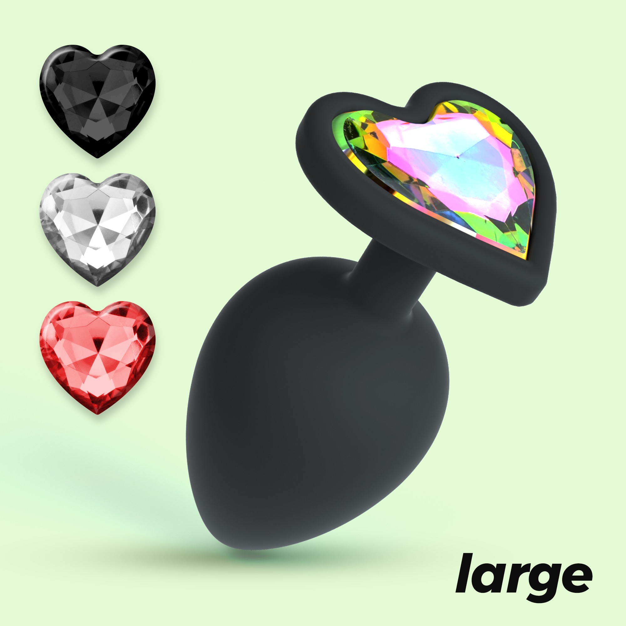 CUORE PLUG ANAL GRANDE CON 4 JOYAS INTERCAMBIABLES CRUSHIOUS - Imagen 11