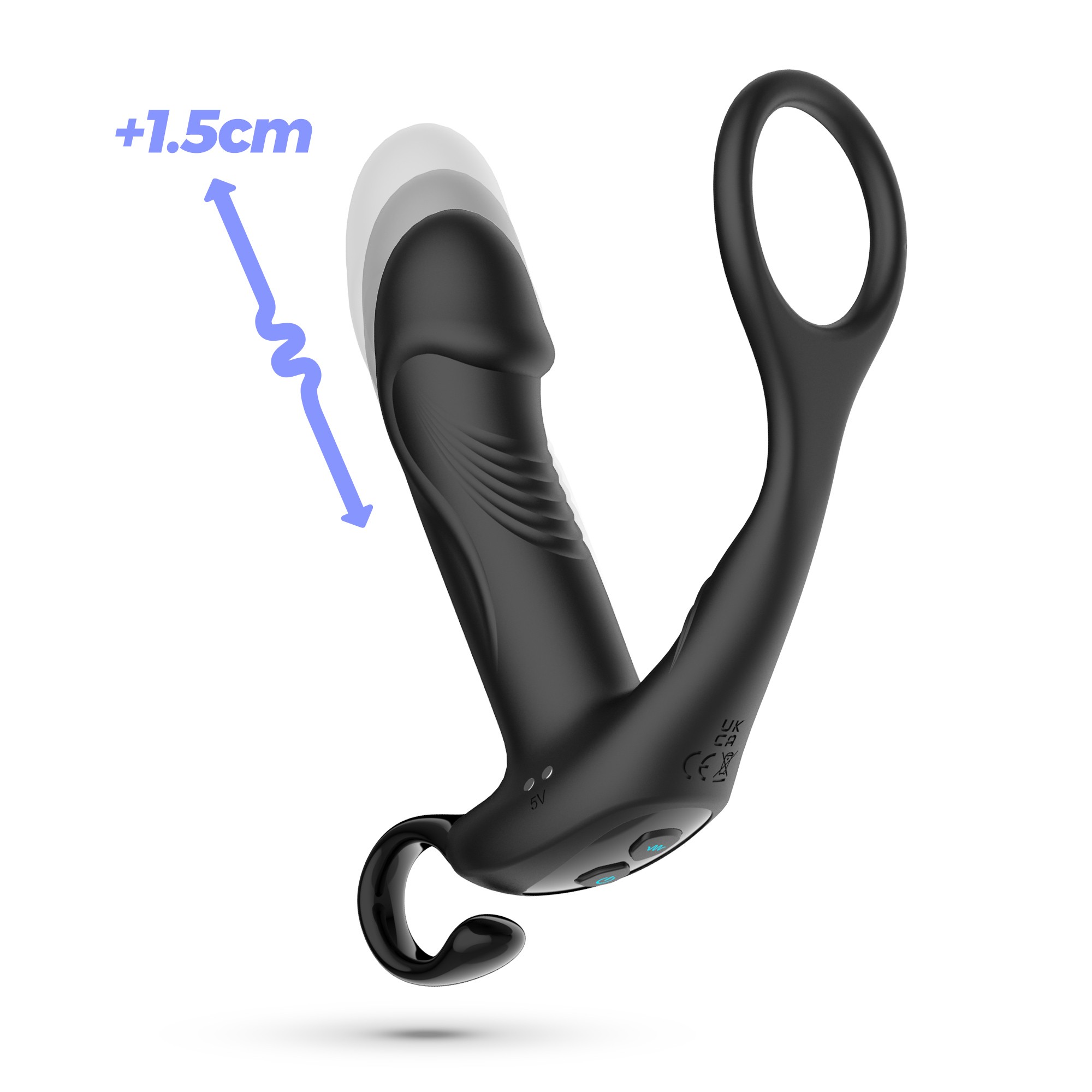 MAGOO MASAJEADOR DE PRÓSTATA CON ANILLO PARA EL PENE Y MANDO A DISTANCIA CRUSHIOUS - Imagen 3