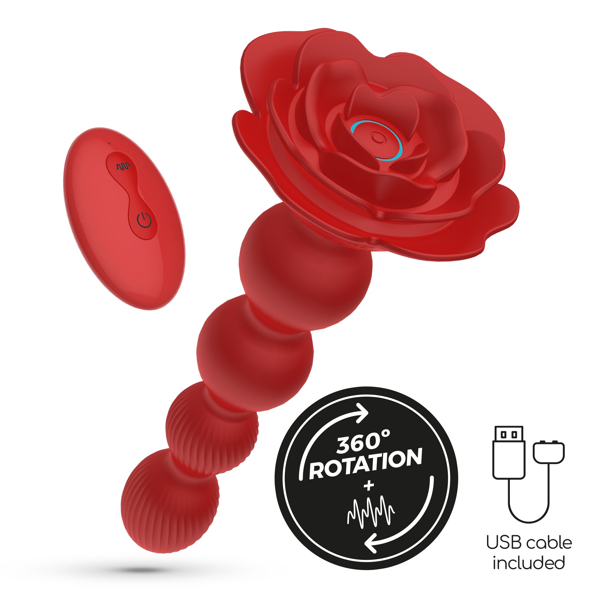 PLUG ANAL ROSALINE CON ROTACIÓN Y MANDO A DISTANCIA CRUSHIOUS - Imagen 12