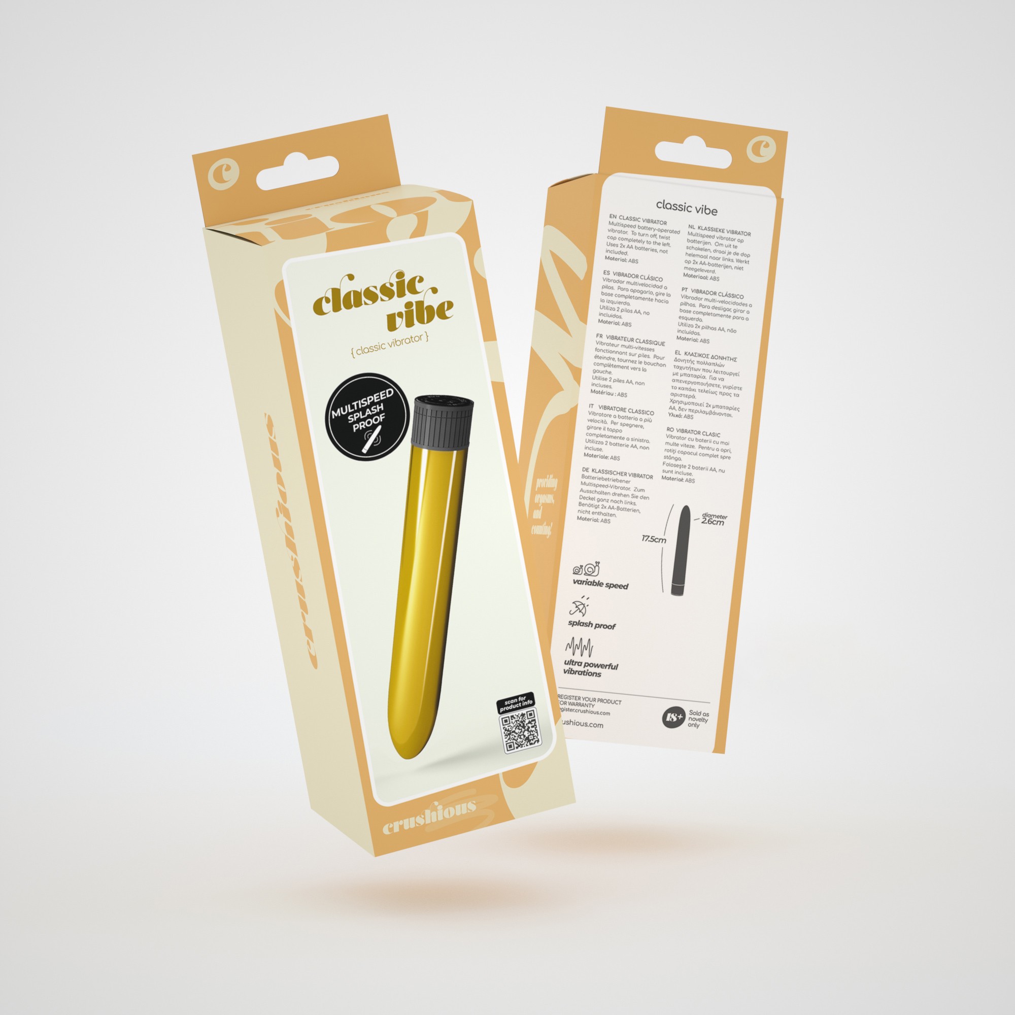 VIBRADOR CLASSIC VIBE CRUSHIOUS DORADO - Imagen 5