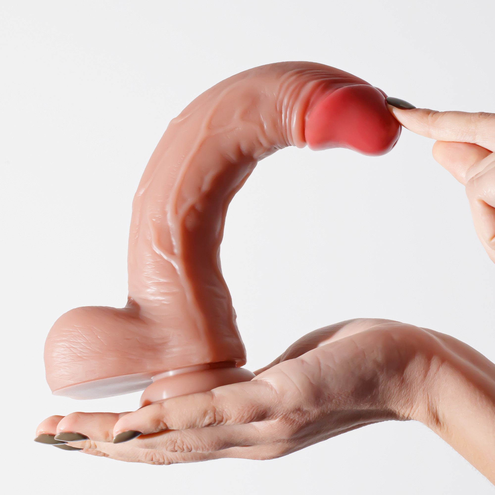 DILDO DE SILICONA LIQUIDA INVIKTUS 9 CRUSHIOUS PIEL - Imagen 7