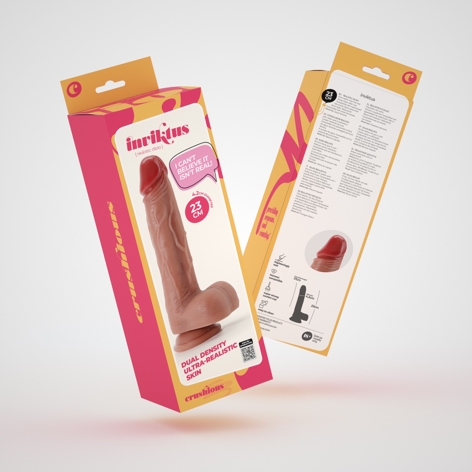 DILDO DE SILICONA LIQUIDA INVIKTUS 9 CRUSHIOUS PIEL - Imagen 9