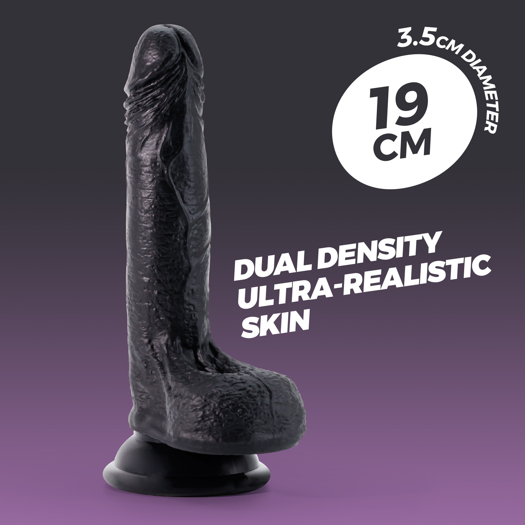 DILDO DE SILICONA LIQUIDA INVIKTUS 7 CRUSHIOUS NEGRO - Imagen 11