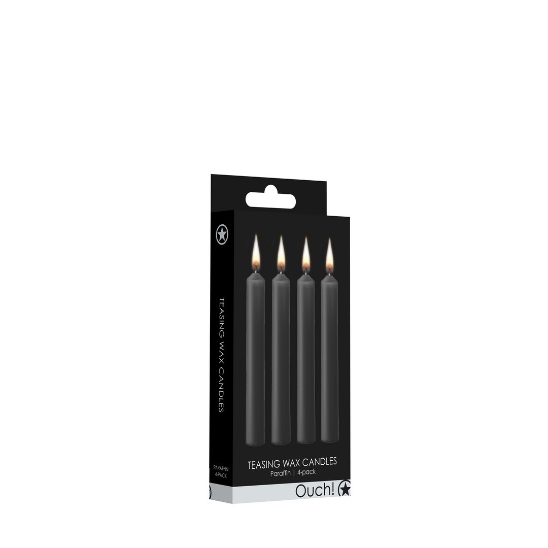 CONJUNTO DE 4 VELAS NEGRAS TEASING WAX CANDLES OUCH!