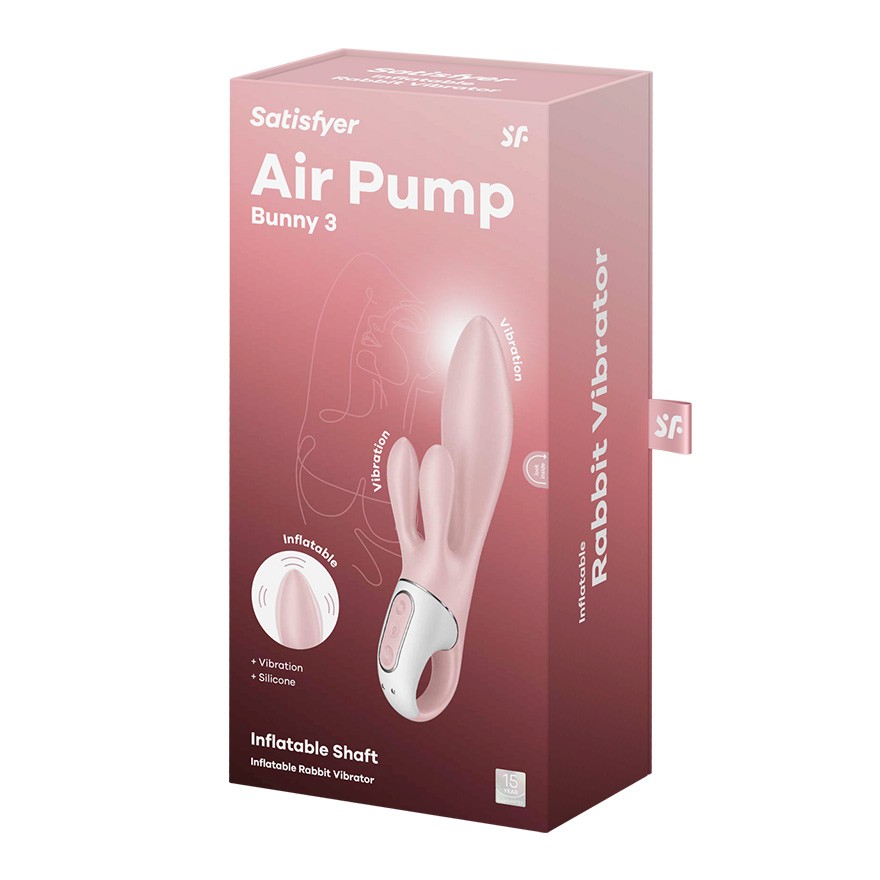 VIBRADOR AIR PUMP BUNNY 3 ROSA SATISFYER - Imagen 3