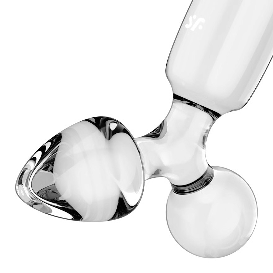 DILDO DE VIDRIO CON PLUG TRIPLE CRISTAL 1 TRANSPARENTE SATISFYER - Imagen 7