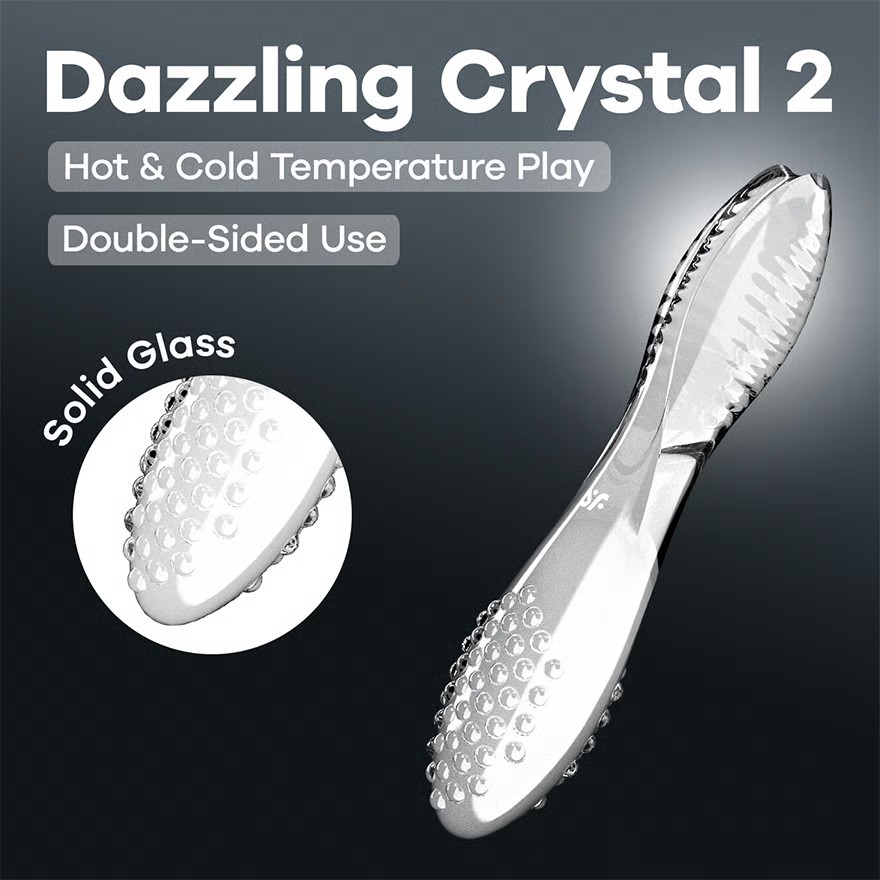 DILDO DE VIDRIO DAZZLING CRYSTAL 2 TRANSPARENTE SATISFYER - Imagen 6
