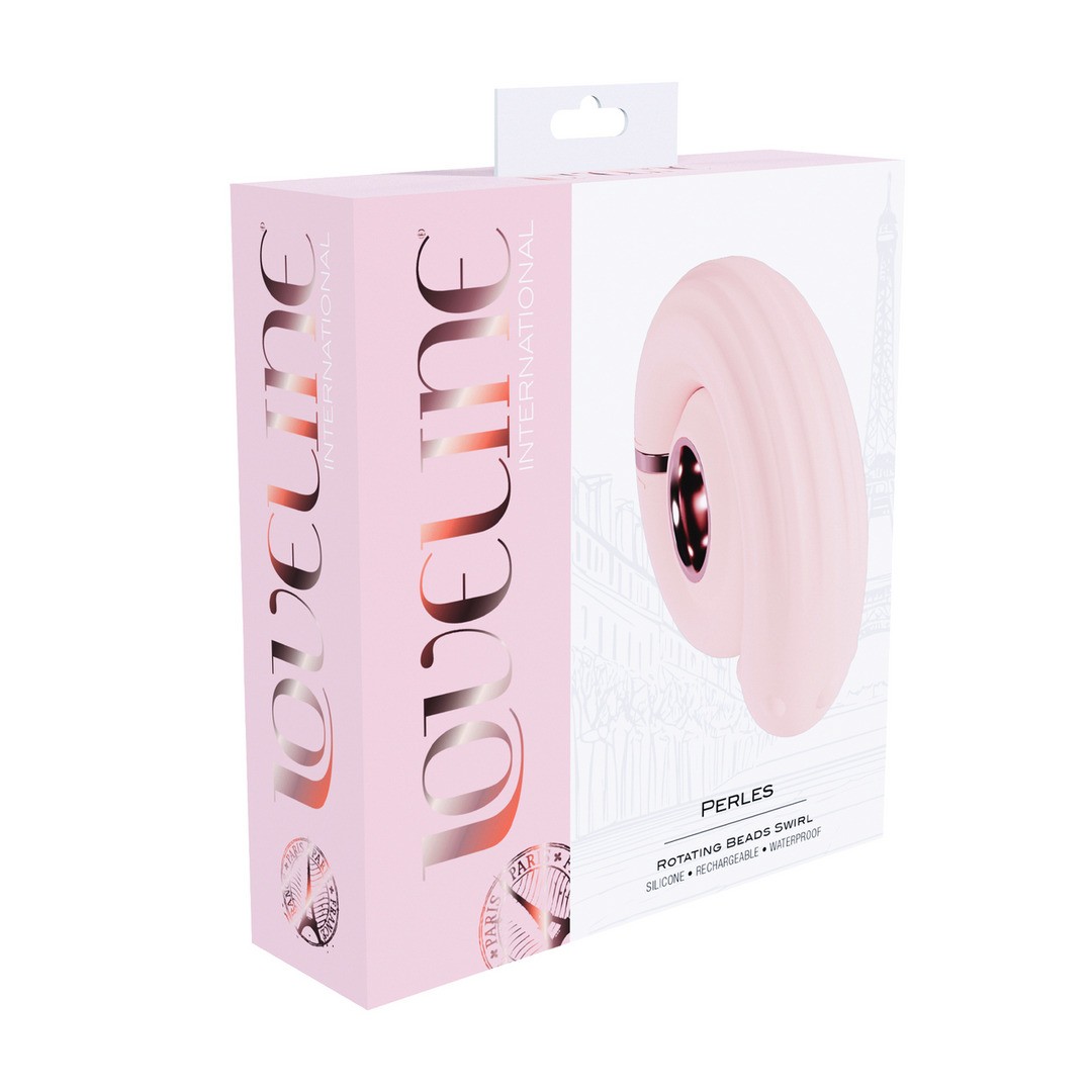 VIBRADOR CON PERLAS GIRATORIAS PERLES SWIRL ROSA LOVELINE - Imagen 6