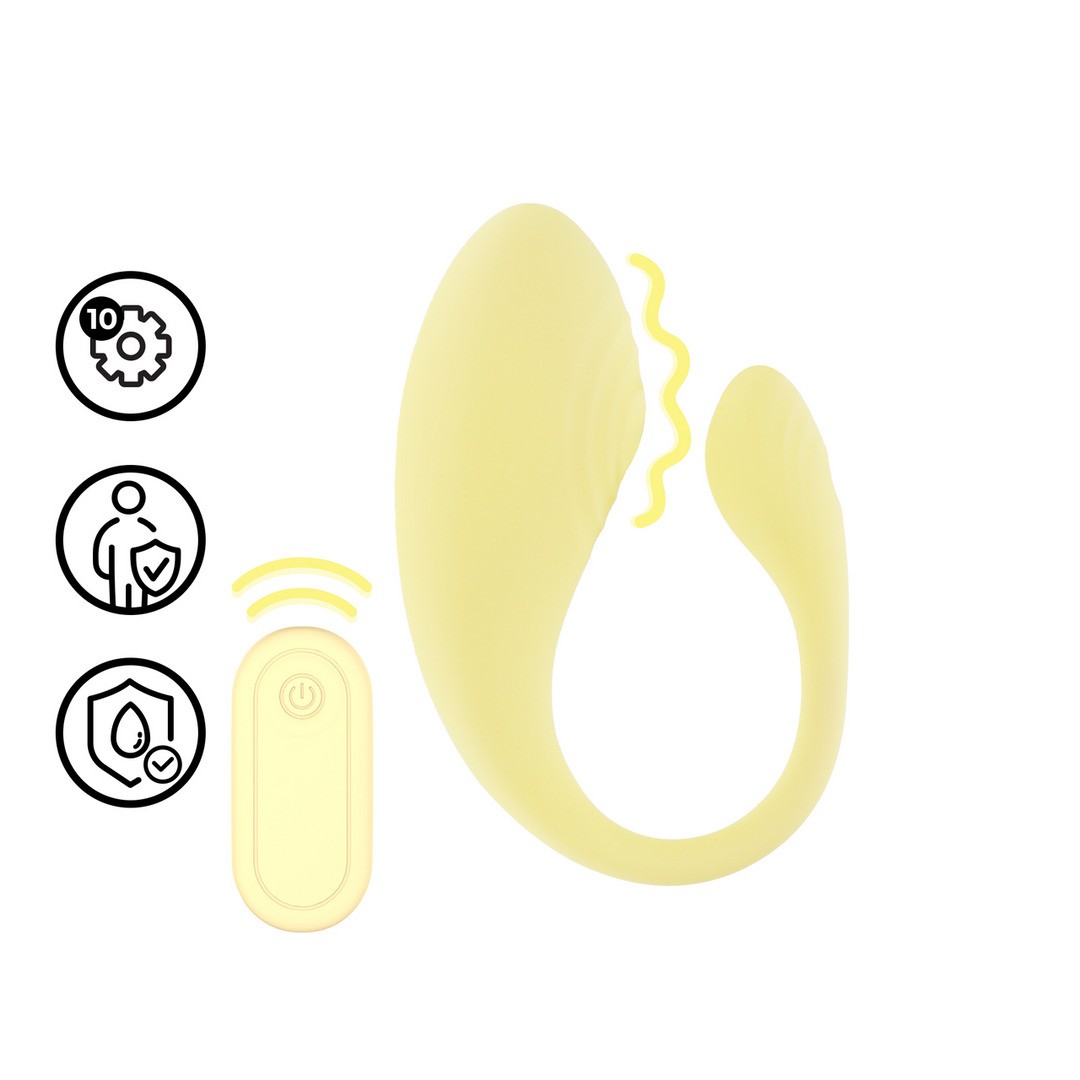 HUEVO VIBRADOR CON MANDO G-SPOT VIBE AMARILLO LOVELINE - Imagen 6