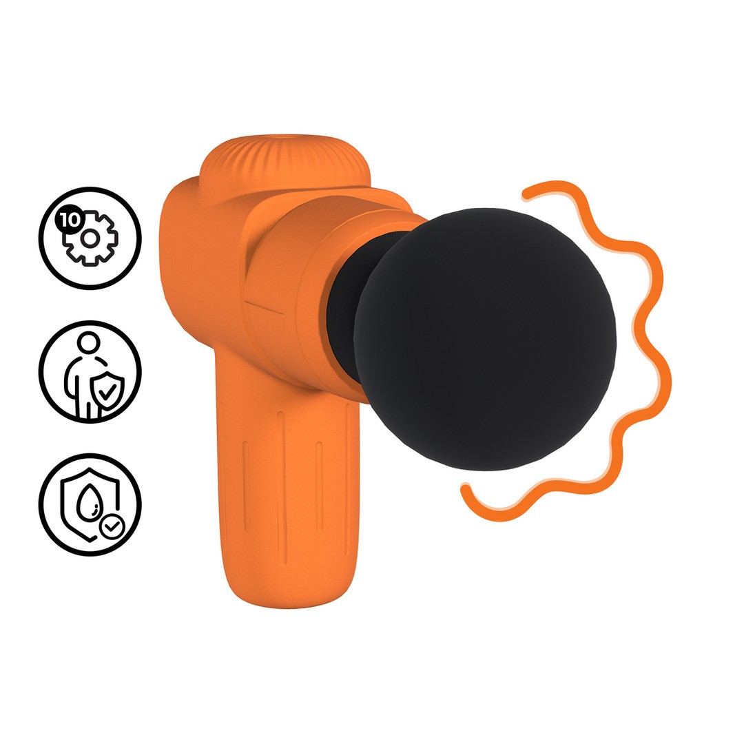 MINI MASAJEADOR RECARGABLE MICROBOOST NARANJA LOVELINE - Imagen 6