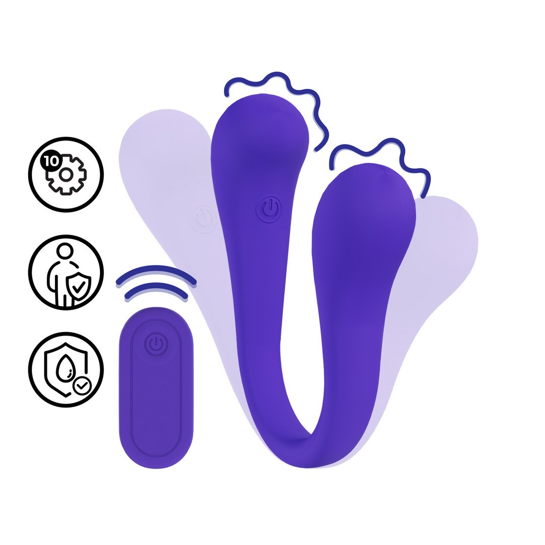 VIBRADOR FLEXIBLE CON MANDO DUAL-ENDED BENDABLE MORADO LOVELINE - Imagen 6