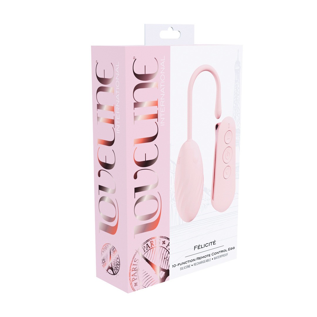 HUEVO VIBRADOR CON MANDO FELICITE 10 FUNCTION ROSA LOVELINE - Imagen 3