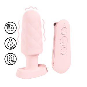 PLUG ANAL CON VIBRACIÓN Y MANDO VELVET ROSA LOVELINE