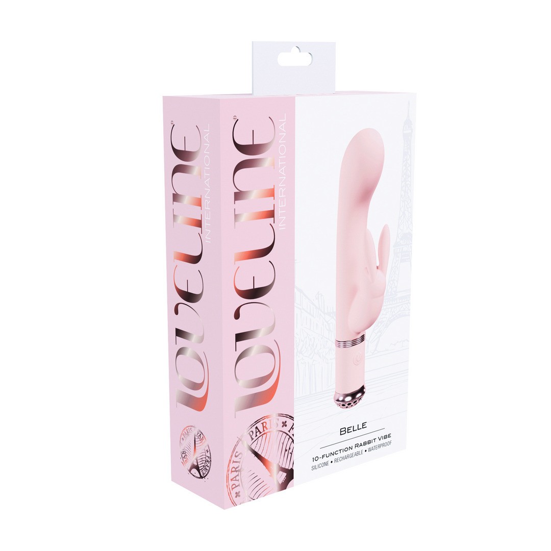 VIBRADOR BELLE RABBIT VIBE ROSA LOVELINE - Imagen 3