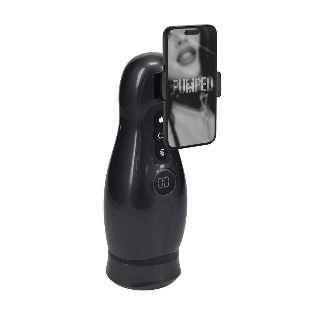 MASTURBADOR VIBRATORIO CON SUCCIÓN Y SOPORTE PARA TELÉFONO VIRTUO GUN METAL PUMPED - Imagen 5