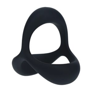 ANILLO PARA EL PENE DE SILICONA TRI O ERGO NEGRO LEVELZ