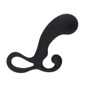ESTIMULADOR DE PRÓSTATA EN SILICONA CON BOLBO Y ASA M NEGRO LEVELZ
