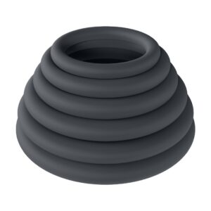 CONJUNTO DE 6 ANILLOS CLÁSICOS NEGRO LEVELZ
