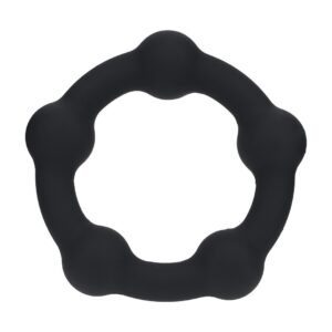 ANILLO PARA EL PENE CON PERLAS M 35 MM NEGRO LEVELZ
