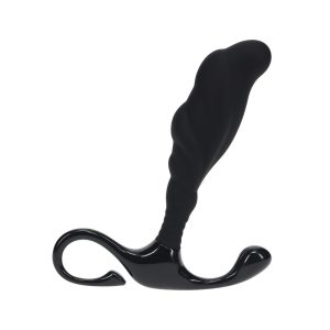 ESTIMULADOR DE PRÓSTATA DE SILICONA TEXTURIZADO RÍGIDO M NEGRO LEVELZ