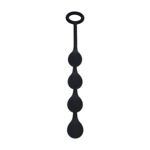 BOLAS ANALES DE SILICONA EN FORMA DE GOTA DE AGUA S 20MM NEGRAS LEVELZ