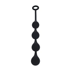 BOLAS ANALES DE SILICONA EN FORMA DE GOTA DE AGUA M 30MM NEGRAS LEVELZ