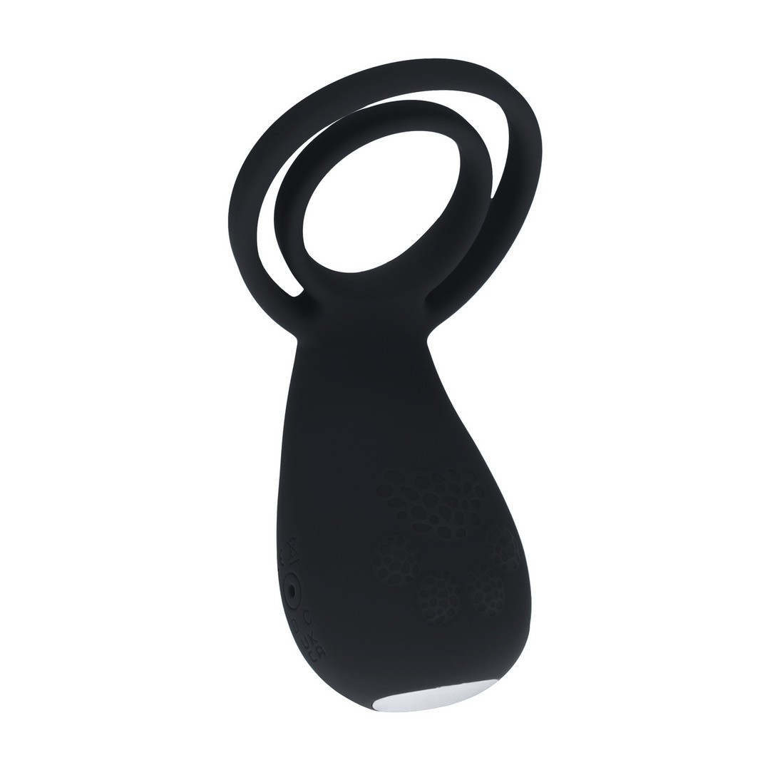 ANILLO PARA EL PENE Y LOS TESTÍCULOS CON VIBRACIÓN NEGRO LEVELZ