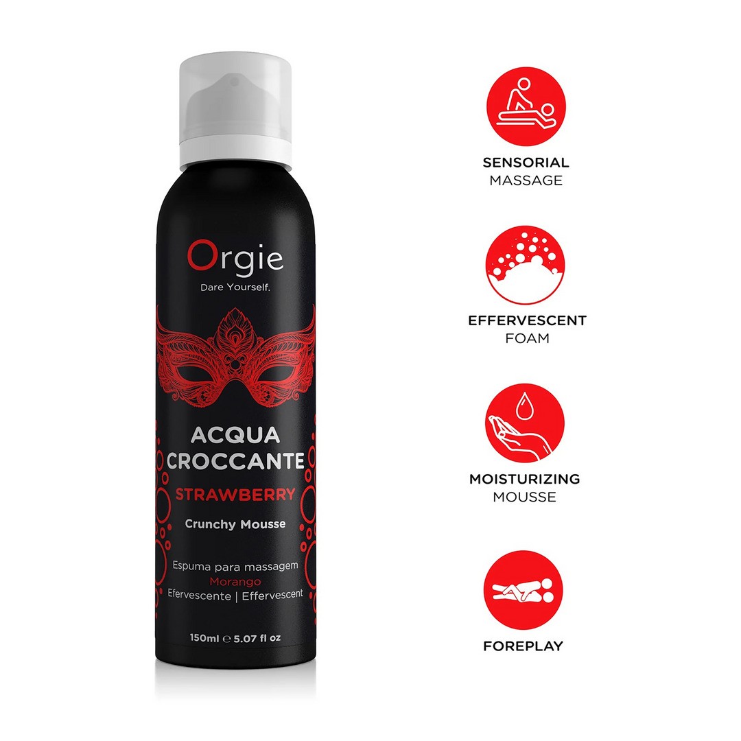 ESPUMA DE MASAJE CRACKELING ACQUA CROCCANTE FRESA 150ML ORGIE - Imagen 3
