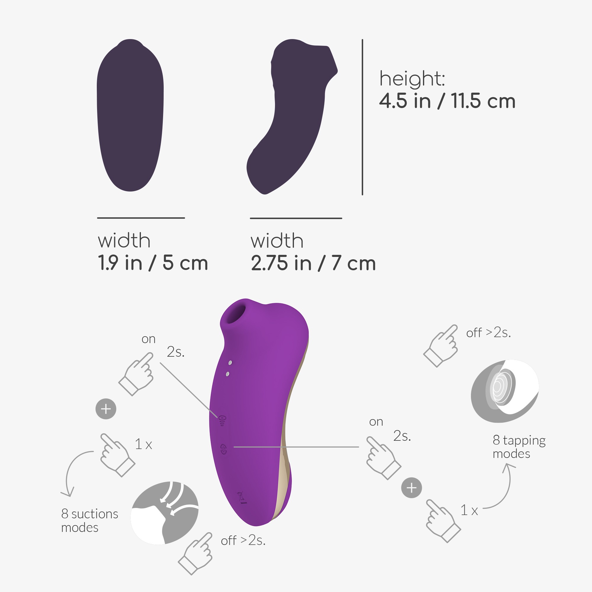 ESTIMULADOR PARA CLITÓRIS SUPERNOVA CRUSHIOUS MORADO - Imagen 10