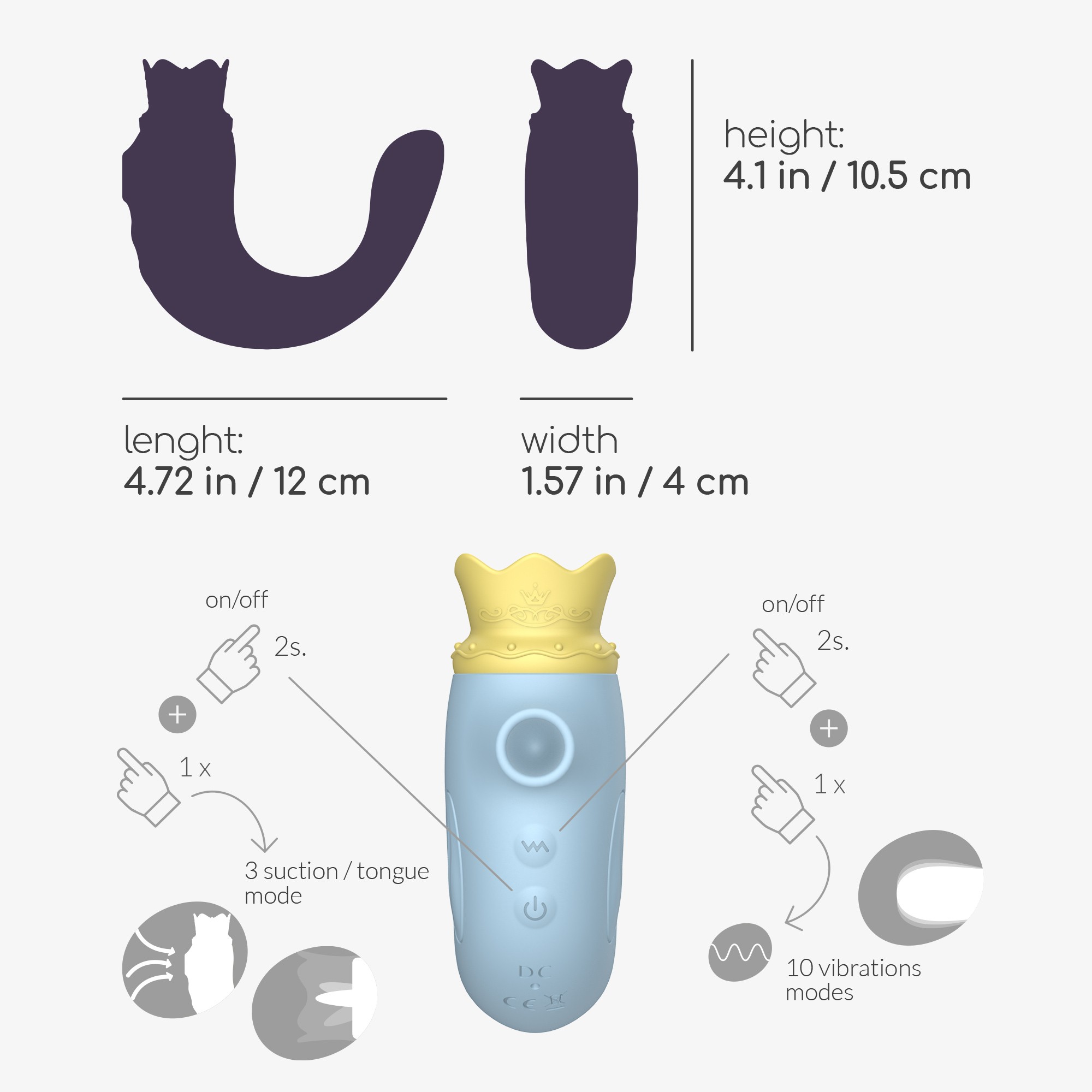 ESTIMULADOR TRIPLE HIRI CRUSHIOUS AZUL - Imagen 10