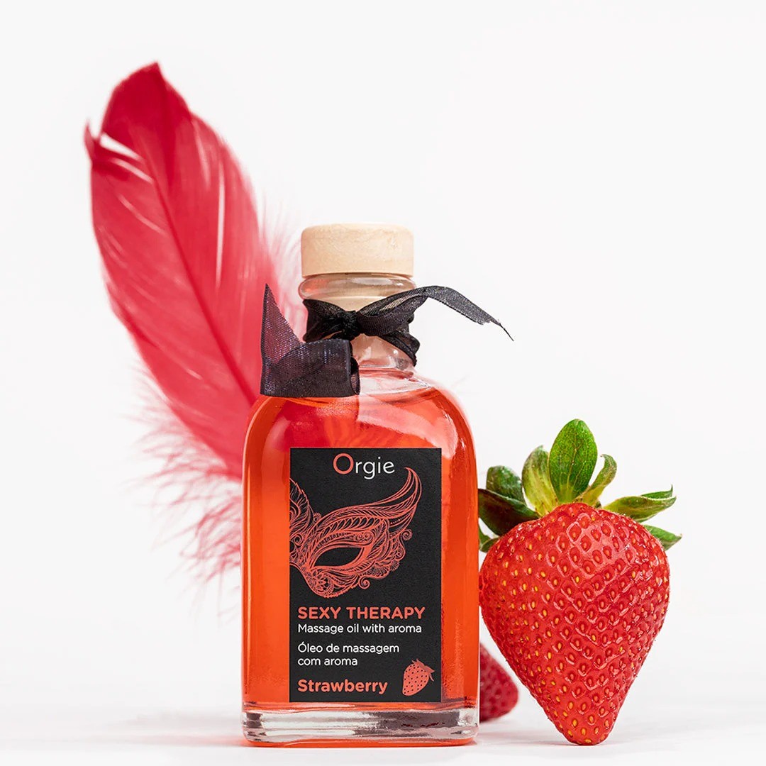 KIT DE MASAJE BESABLE SEXY THERAPY FRESA ORGIE 100ML - Imagen 5