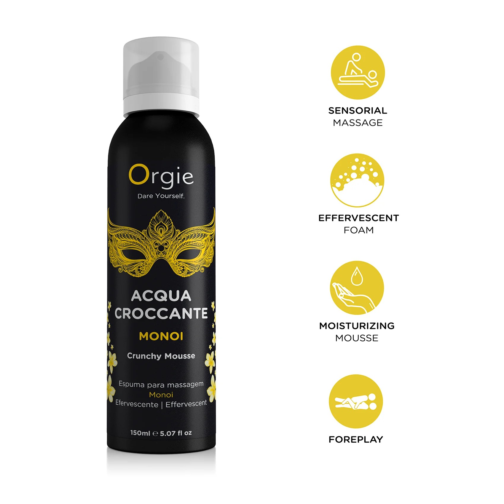 ESPUMA DE MASAJE CRACKELING ACQUA CROCCANTE MONÖI 150ML ORGIE - Imagen 5