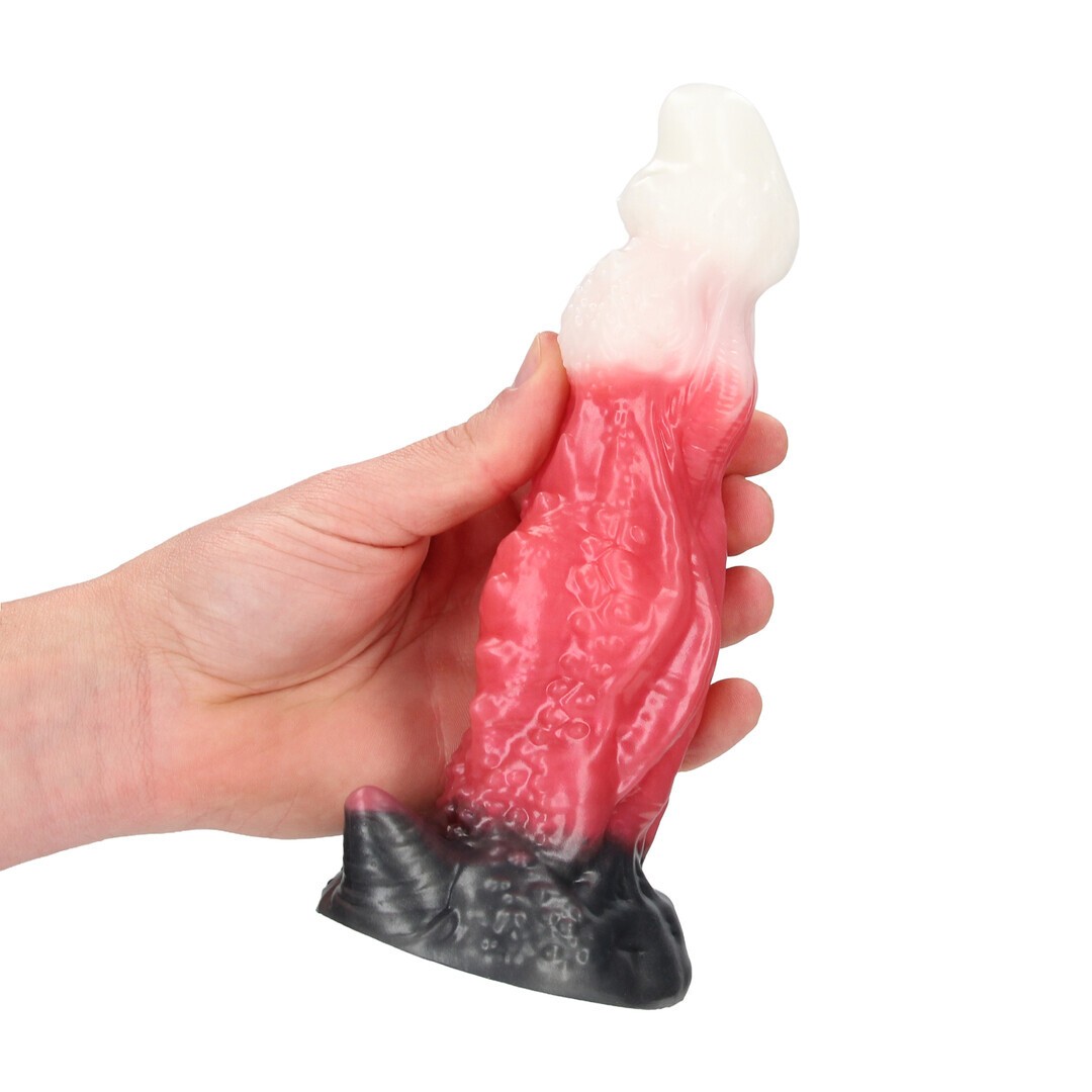 SPACE NIGHT FIEND - SILICONE DILDO - RED/WHITE - Imagen 5