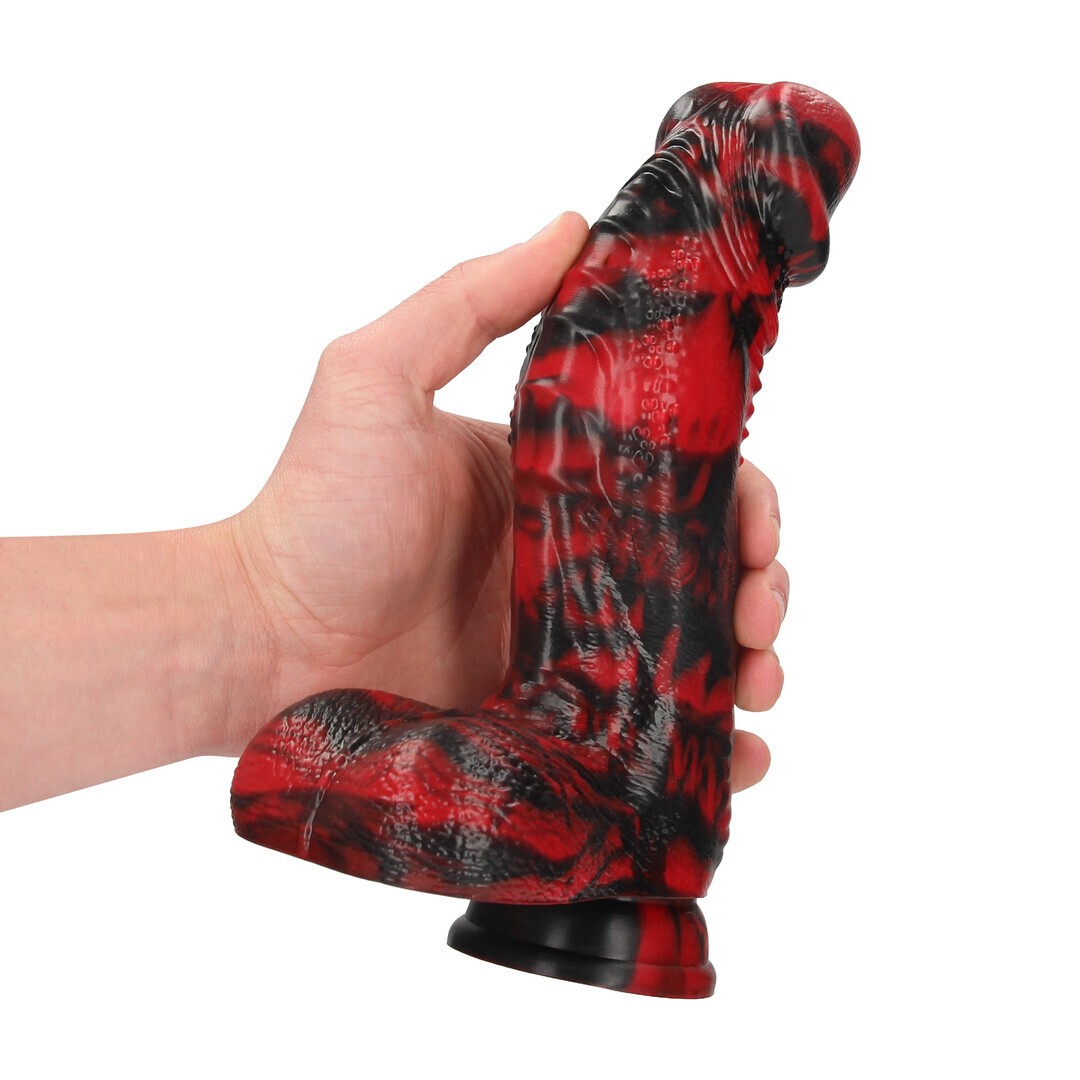 DARK LYCAN SPAWN - SILICONE DILDO - RED/BLACK - Imagen 6